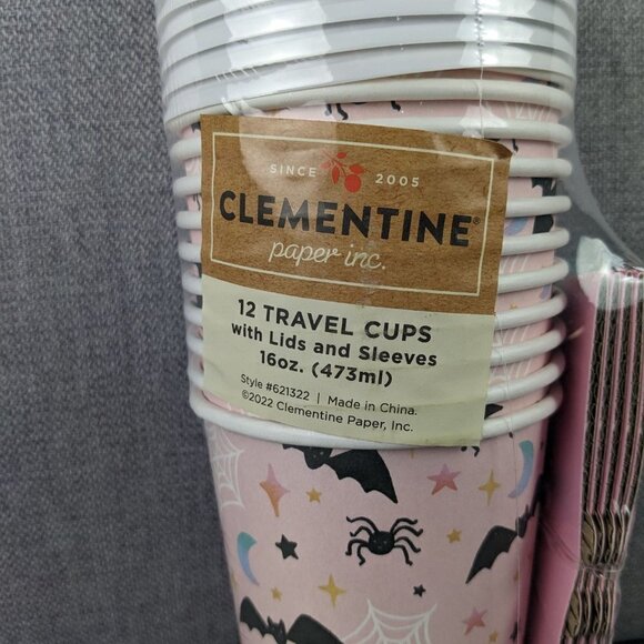 Clementine Paper Inc Halloween Spooky Ghost Travel Cups 16oz - Picture 5 of 5